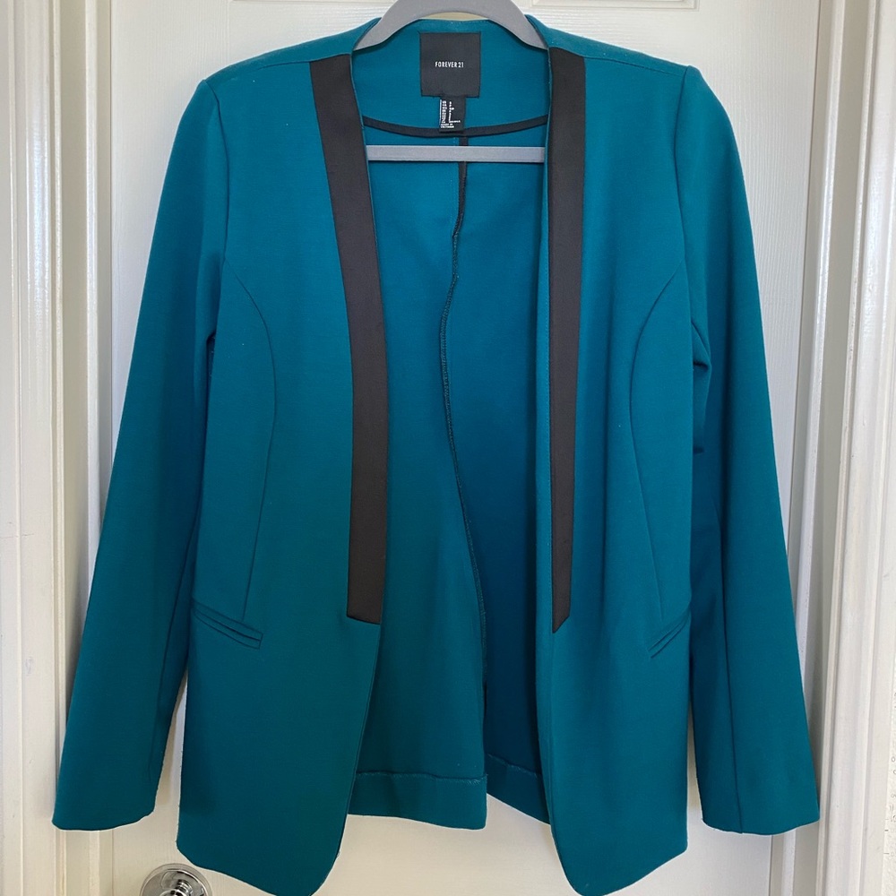 Teal Forever 21 Blazer